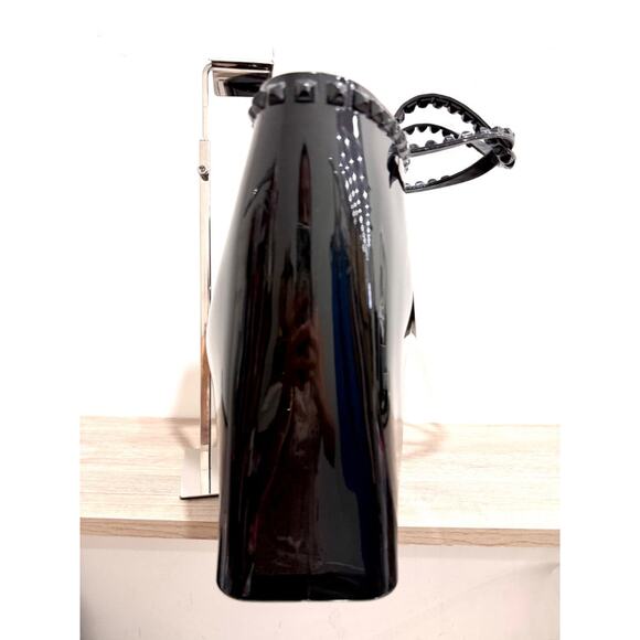 Carmen Sol Black Studded Double Handle Jelly Tote Handbag - Picture 3 of 10